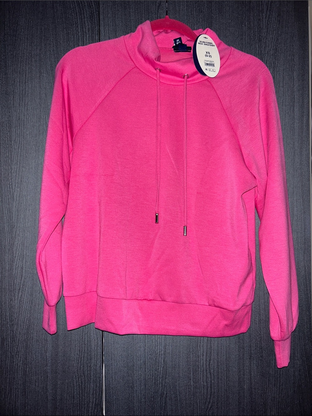 Scoop funnel neck neck sweatshirt